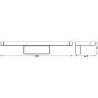 OSRAM LED-vägglampa ORBIS DISC BAR, svart, 40 cm, IP44 CCT