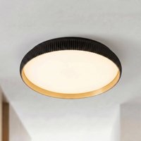 Lindby Jovian LED ceiling lamp, black, Ø 40cm, CCT, dimmable