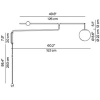 Luceplan Malamata vägglampa, borstad mässing