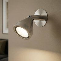 Busch LED wall light Mini, swivelling, nickel, 5,000K