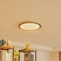 Lindby Smart Plafonnier LED Arvada, RGBIC, hauteur 7 cm, Tuya