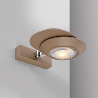 PURE LED wall lamp Oculis, bronze-coloured 30 cm, iron, 2-bulb.