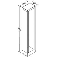 BRUMBERG LED path light Addia, graphite, IP54, height 90 cm