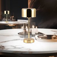 Reality Leuchten LED table lamp Jeff, brass, height 30 cm, metal