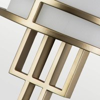 FEISS Vägglampa Fusion 1, mässing natur