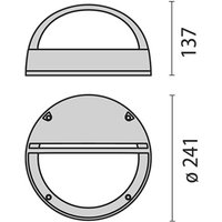 Performance in Lighting Eko+21 Grill outdoor wall light, E27, white