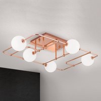 ORION LED-taklampa Pipes i koppar med glaskulor