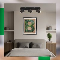 Briloner Plafonnier Isil A, noir, 3 lampes, métal, orientable