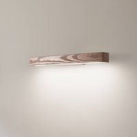 TK Lighting LED-vägglampa i trä Teo, valnöt, 46 cm, 3000 K