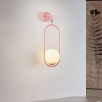 Jupiter Vägglampa Samba, 1 lampa, rosa/vit