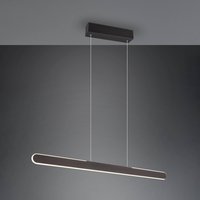 Trio Lighting LED hanging light Helios, black, height-adjustable dimmable CCT