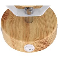 Globo Vägglampa Wiho av metall, vit/träoptisk, 1 lampa