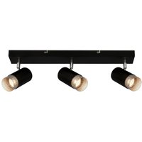 Deckenspot Plek GU10 schwarz/silber dreiflammig