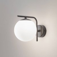 Domiluce Applique murale Aurora, noir, verre, hauteur 17 cm, boule, E14