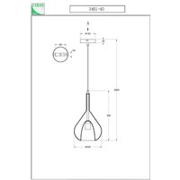 Fabas Luce Hänglampa lila, grön, 1 lampa, glas