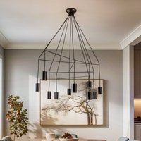 Nowodvorski Lighting Hänglampa Imbria, 10 lampor, längd 126 cm svart