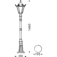 Albert Leuchten Country house lamp post 754 W