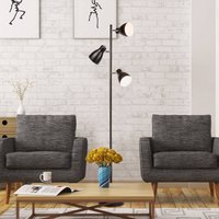 B.K. Licht Golvlampa Gide, 3 lampor, svart, metall, E27