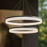 Milagro Lighting Gala LED pendant light, silver, metal, Ø 60 cm, 4,000 K