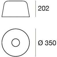 Linea Light LED-taklampa Delfi_S, vit, Ø 35 cm, metall