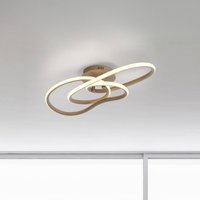 Paul Neuhaus TWIST LED ceiling lamp, beige, length 90 cm, metal, Switchdim