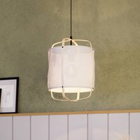 EGLO Surfleet pendant light, bamboo and linen