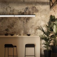 Slamp Suspension LED Modula Double, cristal, noir