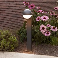 LUTEC Väglampa LOOMA, mörkgrå, höjd 70 cm, metall, IP54, E27