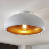 Lindby taklampa Gerwina, vit/guld, metall, 40 cm, E27