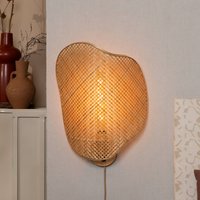 GOOD & MOJO Kinabalu wall lamp, natural, 50 cm, bamboo plug