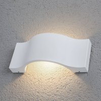 Lucande LED-utomhusvägglampa Jace, vit