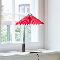 HAY Matin 300 lampe de table LED plissée, rouge clair