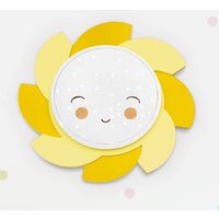 Elobra LED-vägglampa Sun Starlight Smile, gul