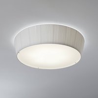 Bover LED-taklampa Plafonet, Ø 60 cm, vit, aluminium/tyg