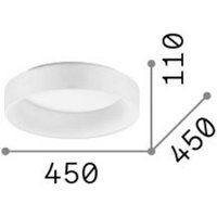 Ideallux Ideal Lux taklampa Ziggy, svart, Ø 45 cm, metall