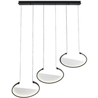 Viokef LED hanging light Adele, length 117 cm, black, metal, 3-bulb.