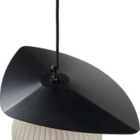 Gubi Satellite outdoor hanging light, 45x27cm, black/cream white