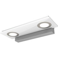 Evotec LED-taklampa Pano med två ljuskällor, vit