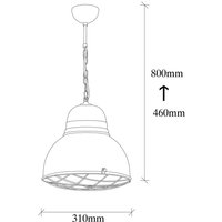 Opviq Hänglampa Saglam 3729, gul, järn, Ø 32 cm