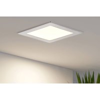 Prios LED-inbyggnadslampa Helina, silver, 16,5 cm, dimbar
