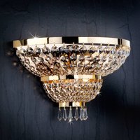 ORION 24-karatsförgylld vägglampa SHERATON med 3 ljus