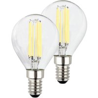 Briloner LED bulb drop E14 2,5W clear 3000K 525lm EEC A 2er