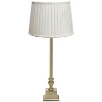 PR Home table lamp Linné Sofia Plissé 66 cm white/gold linen