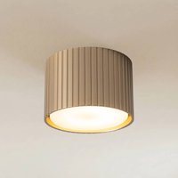 TK Lighting Ferro downlight, beige, plastic, 6 cm high, GX53