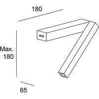 LEDS-C4 Hall Slim läslampa för väggmontage med vit LED