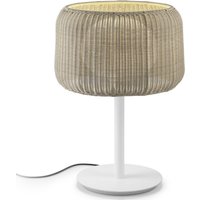 Bover Fora M - udendørsbordlampe, hvid-beige