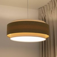 Maco Design Boho Elegant hänglampa, brun/beige/kräm, Ø 60cm, textil