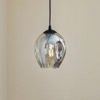 EMIBIG LIGHTING Starla hanging light, graphite glass, 1-bulb, round