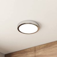EGLO LED-taklampa Fueva 5 IP44 3000K krom Ø21cm