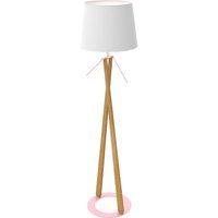 Aluminor Golvlampa Zazou LS, textilskärm, rosa sockel